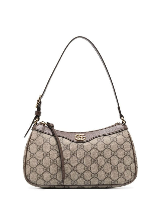 Neutral Ophidia Small Gg Supreme Shoulder Bag