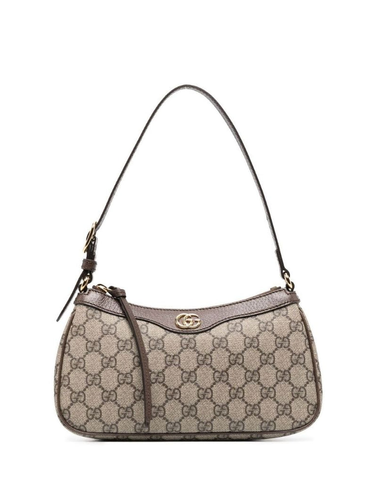 Neutral Ophidia Small Gg Supreme Shoulder Bag