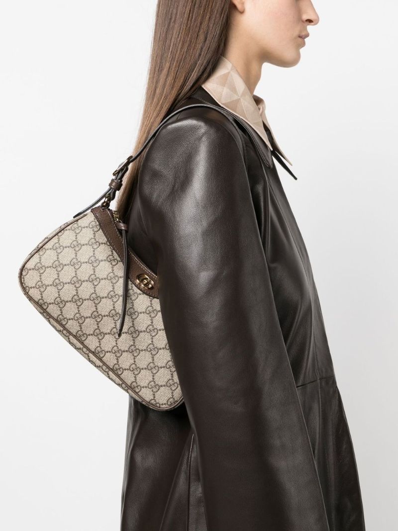 Neutral Ophidia Small Gg Supreme Shoulder Bag