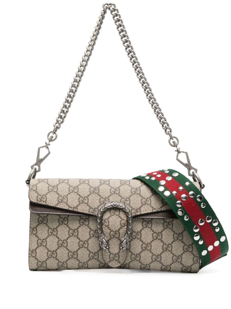 Beige Dionysus Leather Cross Body Bag