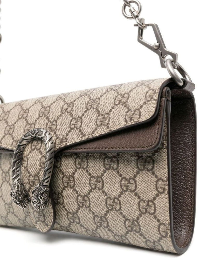 Beige Dionysus Leather Cross Body Bag