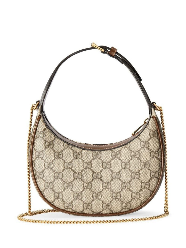Neutral Gg Half-moon Mini Bag