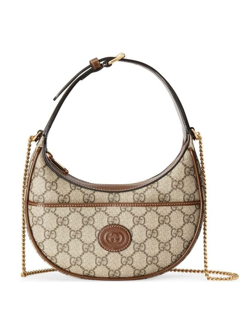 Neutral Gg Half-moon Mini Bag