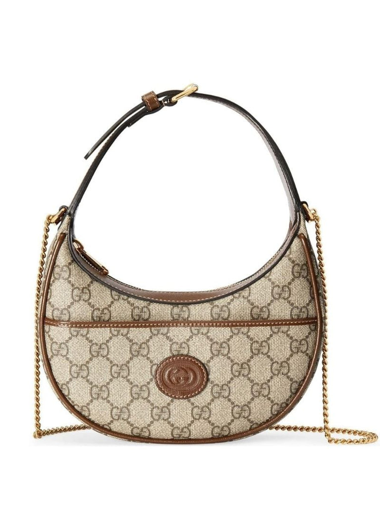 Neutral Gg Half-moon Mini Bag
