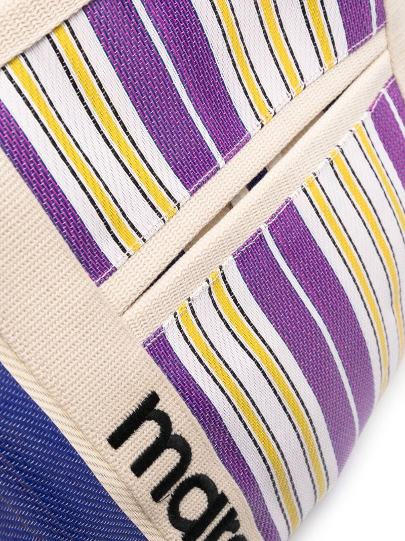 Neutral Striped Darwen Tote Bag
