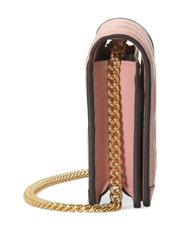 Pink Gg MatelassÃ_x0083_Â© Chain Wallet