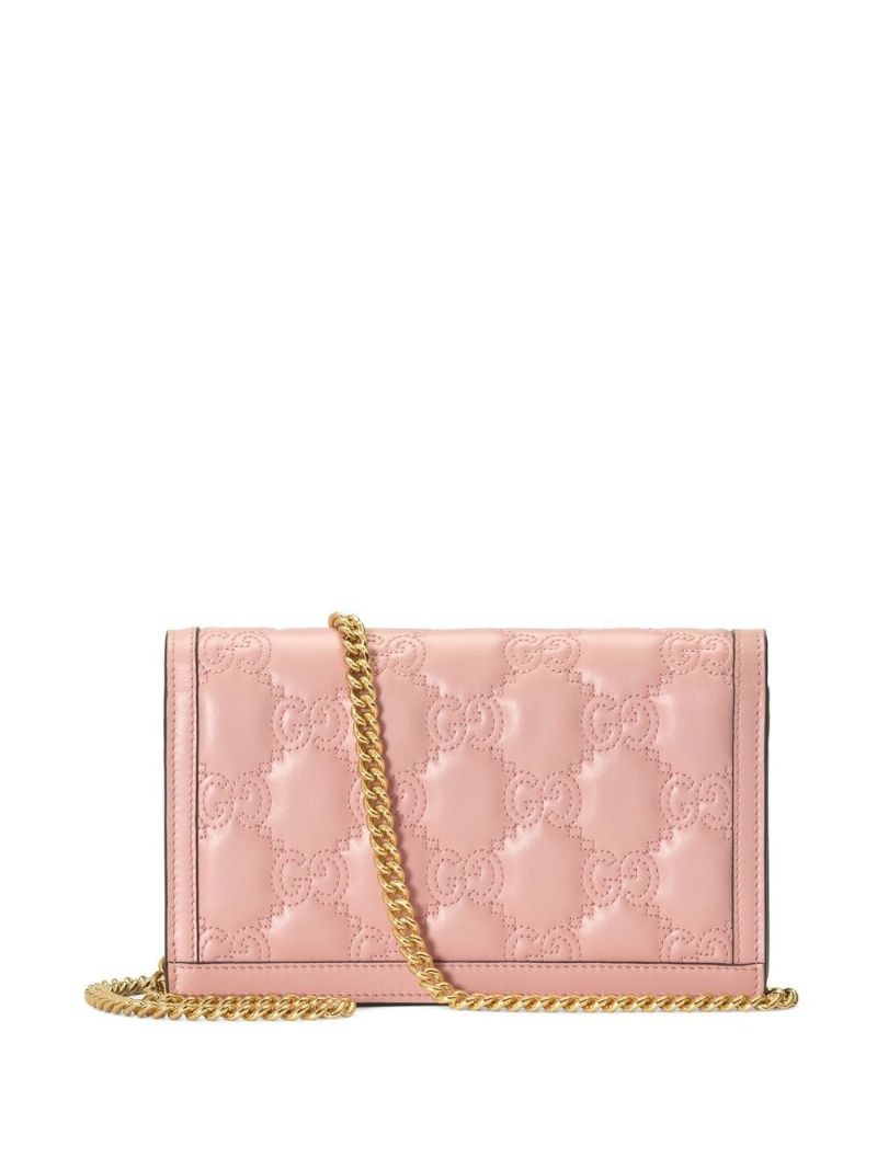 Pink Gg MatelassÃ_x0083_Â© Chain Wallet