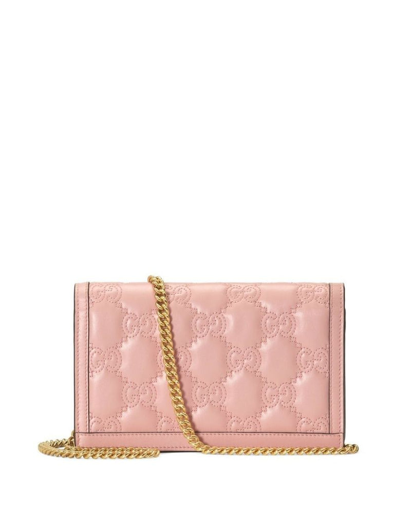 Pink Gg MatelassÃ_x0083_Â© Chain Wallet