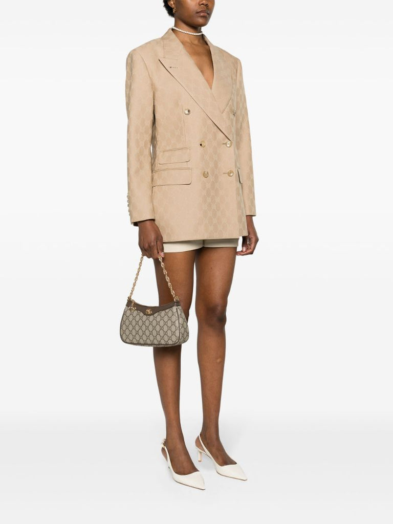 Neutral Small Ophidia Shoulder Bag