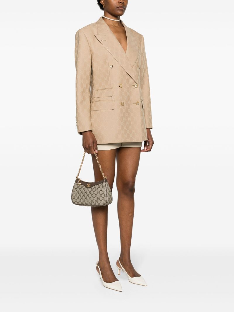 Neutral Small Ophidia Shoulder Bag