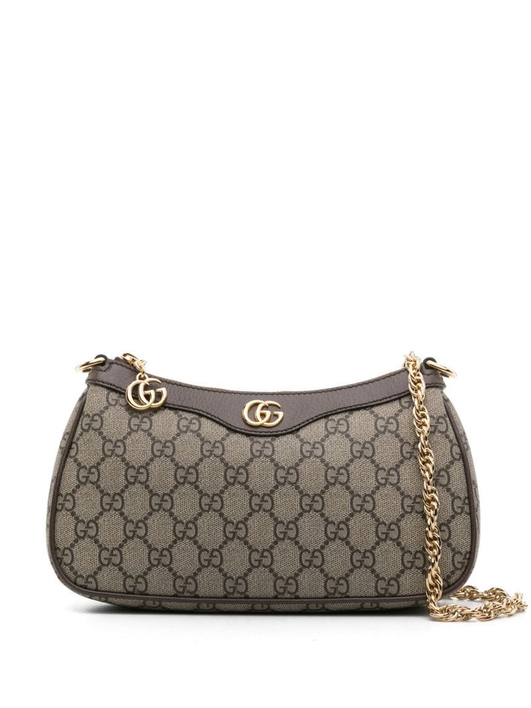 Neutral Small Ophidia Shoulder Bag