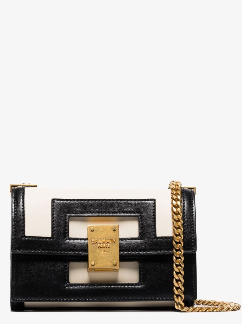Black and White 1945 Small Leather Shoulder Bag