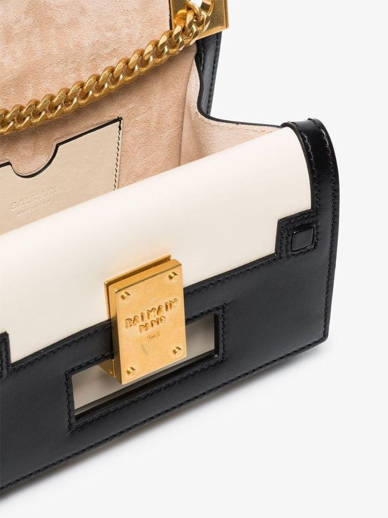 Black and White 1945 Small Leather Shoulder Bag