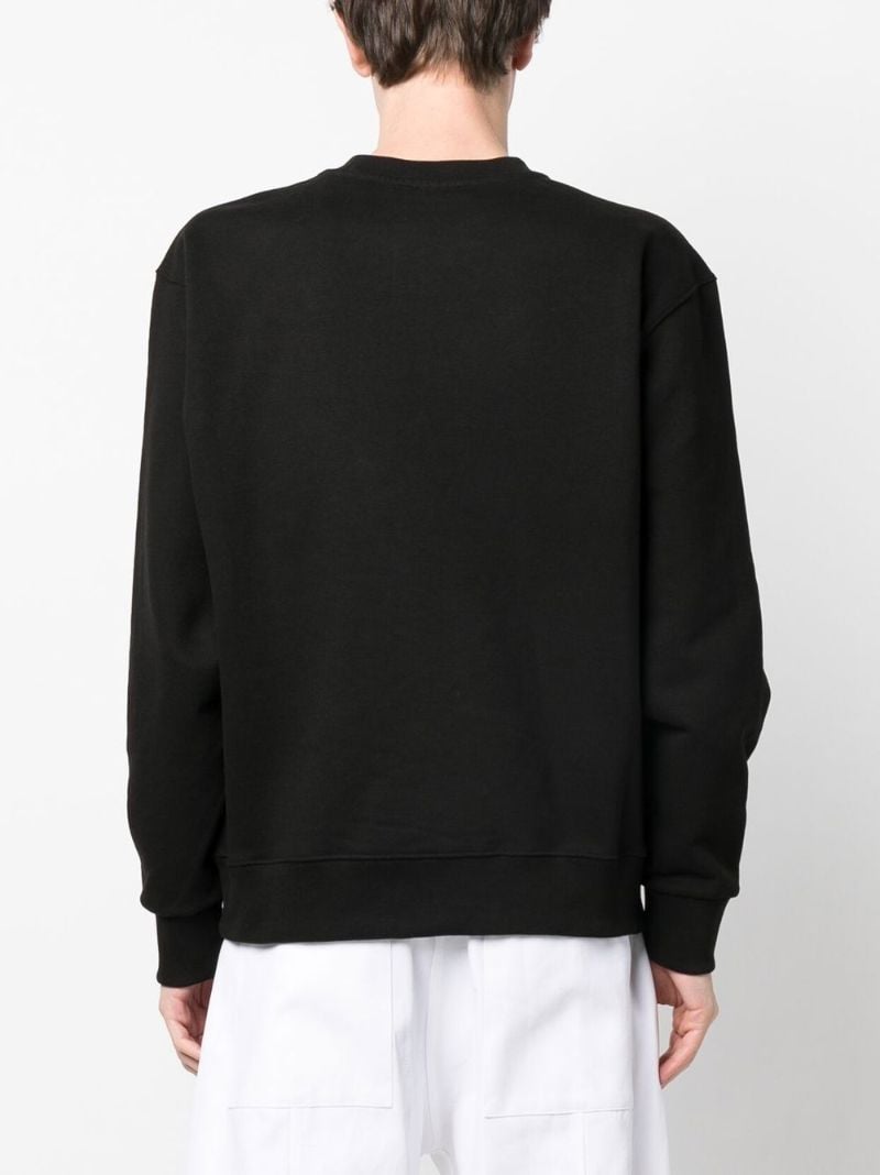 Black Intarsia-knit Logo Jumper