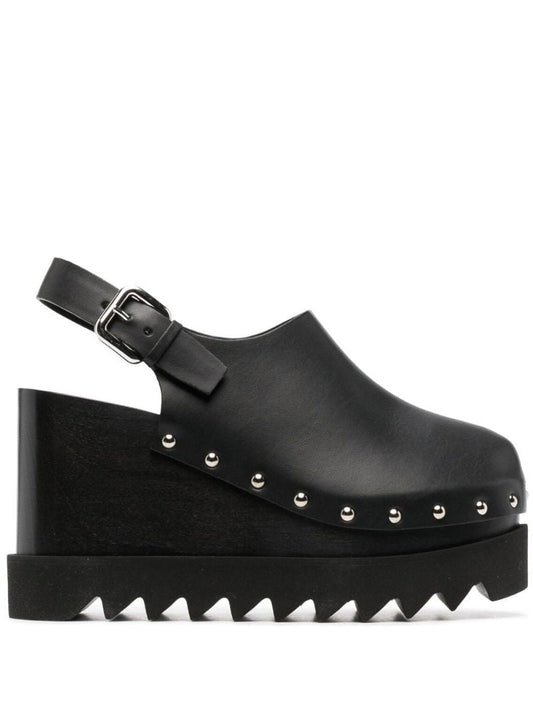 Black Elyse 105 Wedge Clogs