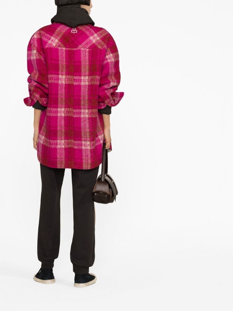 Red Harveli Checked Jacket
