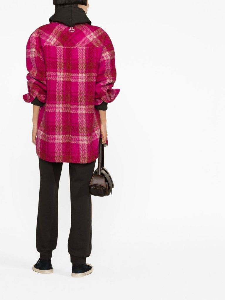 Red Harveli Checked Jacket