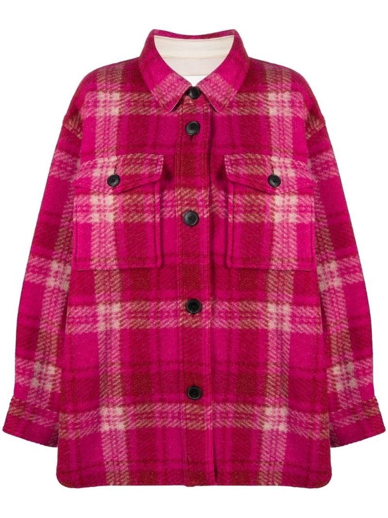 Red Harveli Checked Jacket