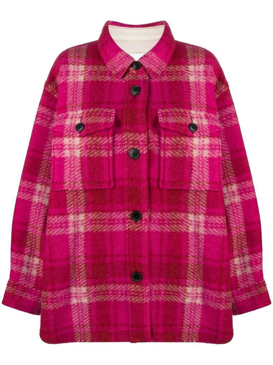 Red Harveli Checked Jacket