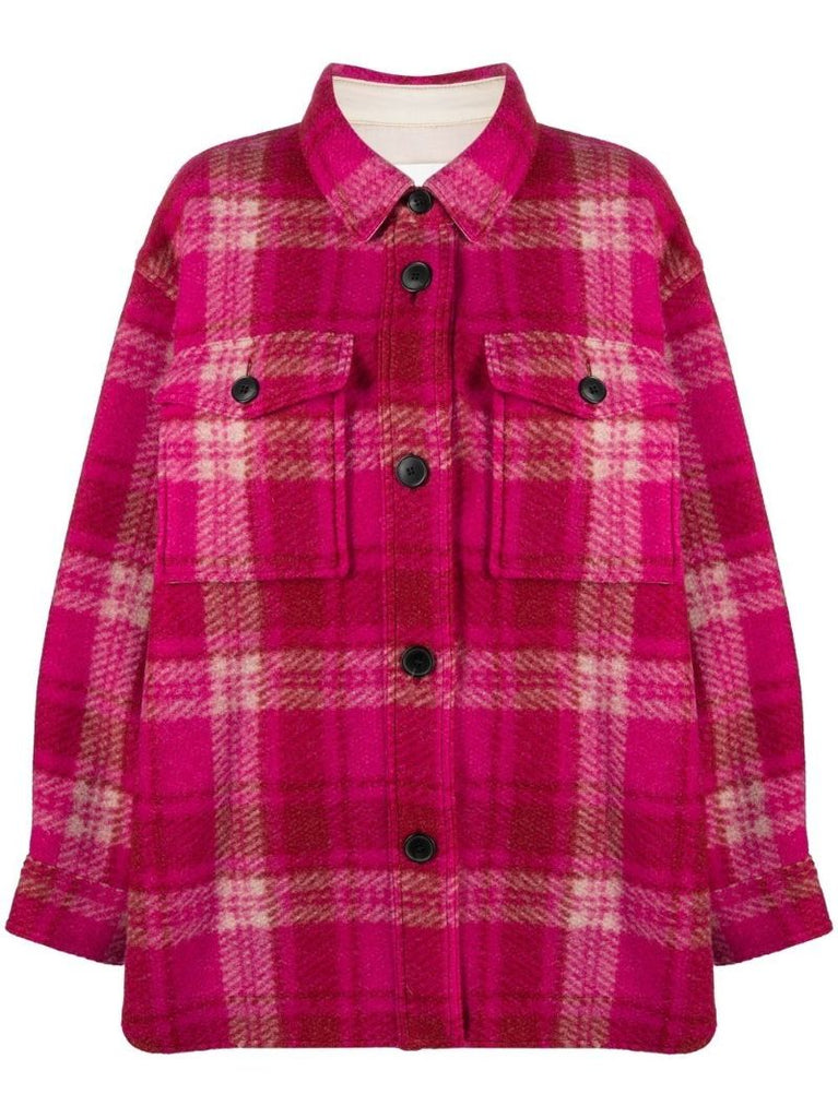 Red Harveli Checked Jacket