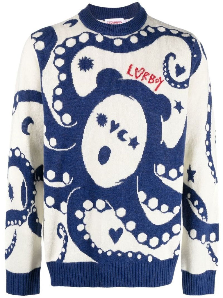 Blue Wool Kraken Jumper