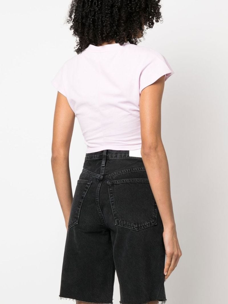 Pink Zineae Organic Cotton Crop Top