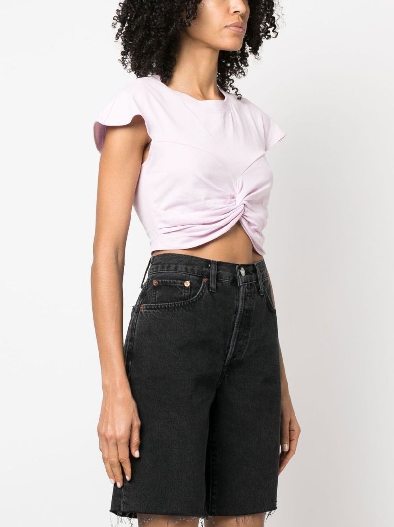 Pink Zineae Organic Cotton Crop Top