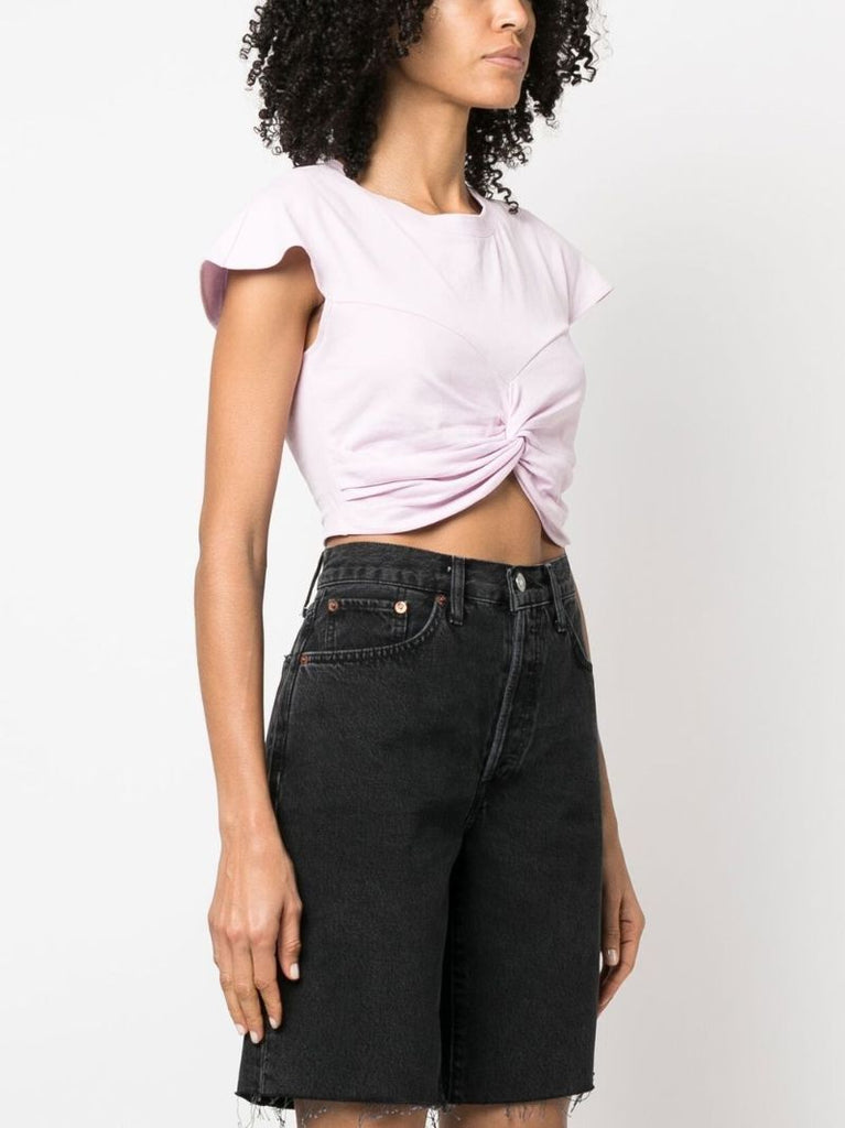 Pink Zineae Organic Cotton Crop Top