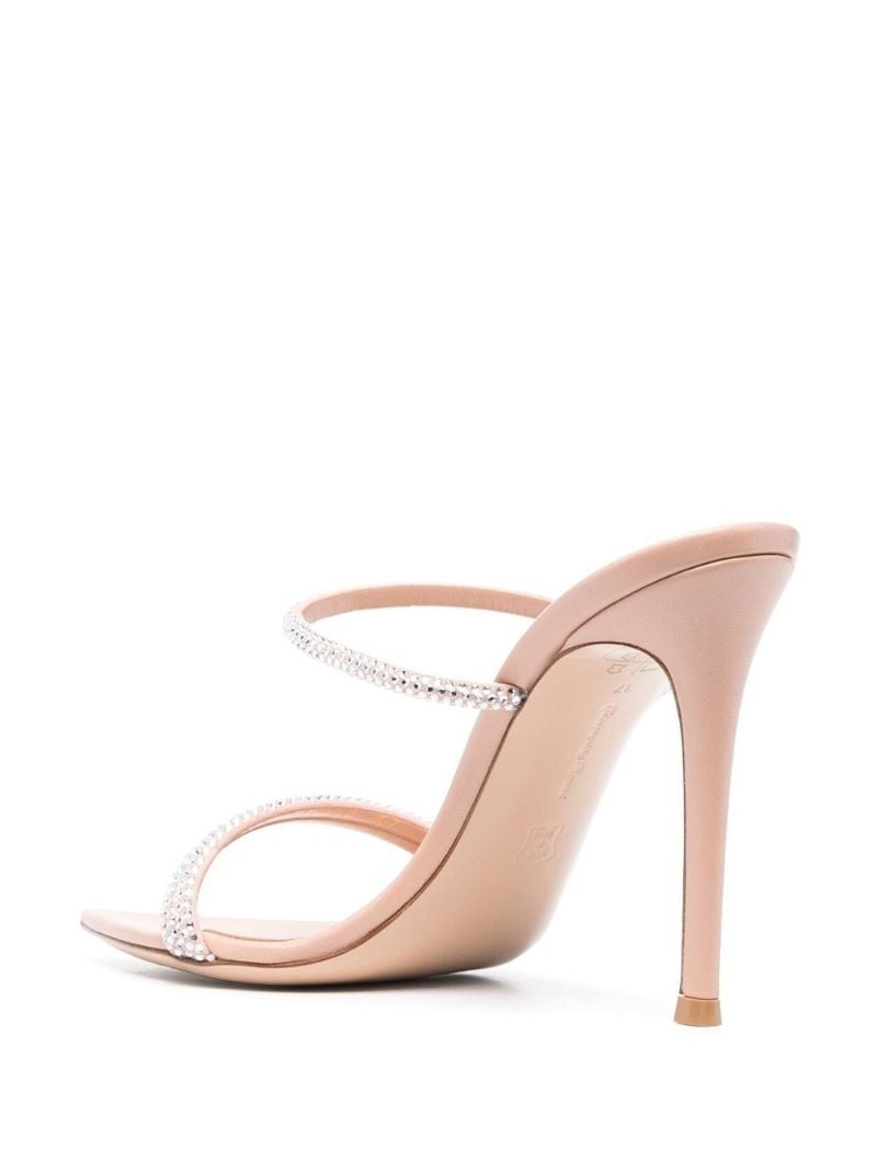 Pink Cannes 105 Crystal Suede Sandals