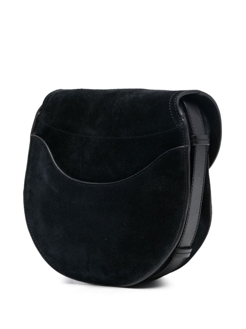 Black Suede Satchel Bag