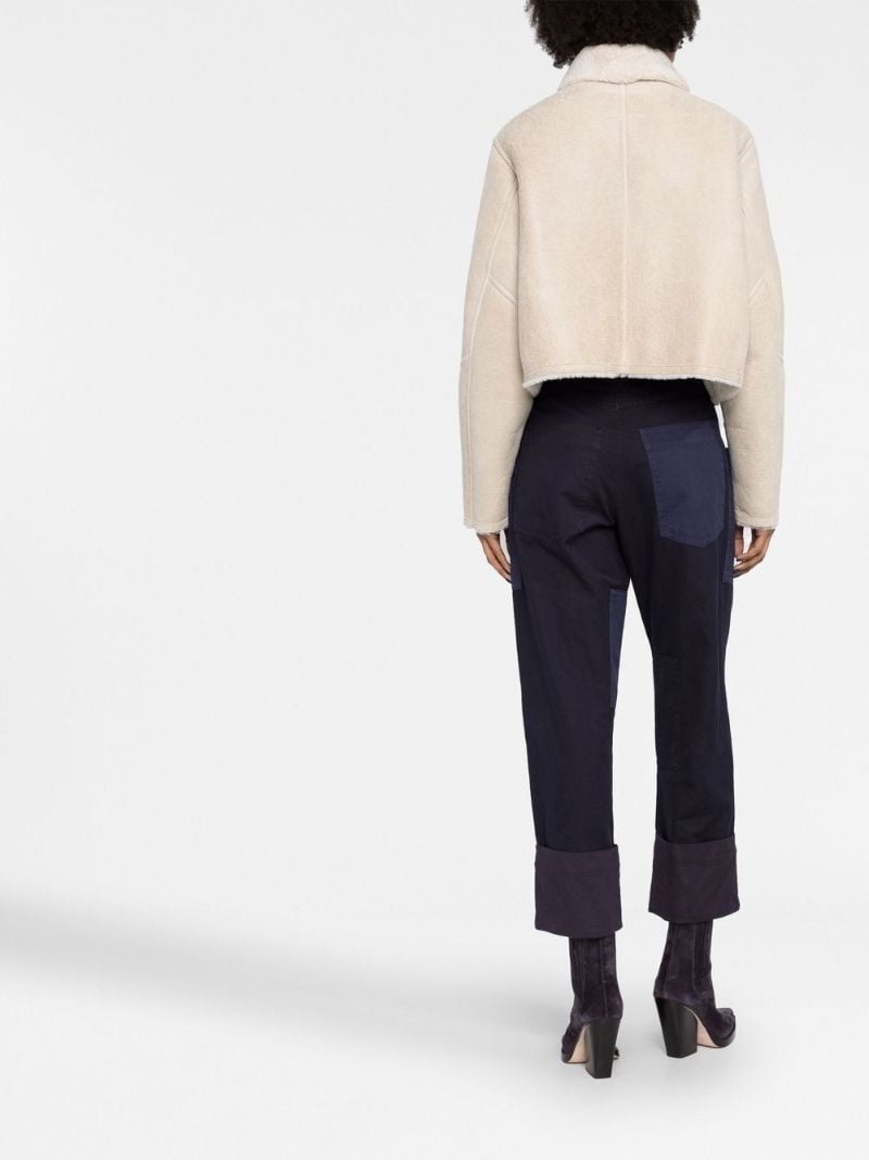 Neutral Leather Biker Jacket
