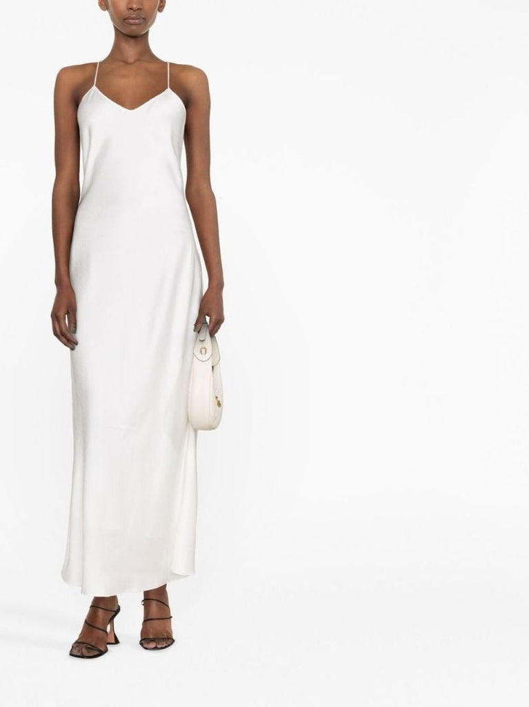 White Satin Slip Dress