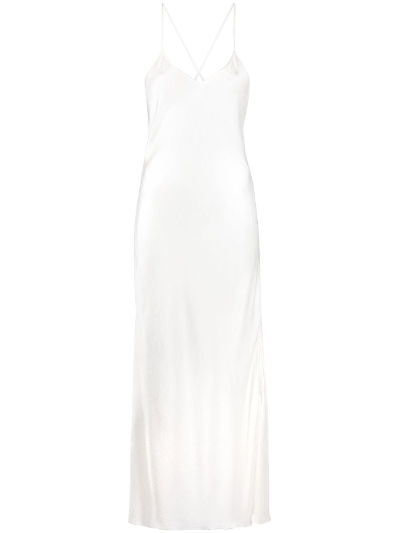 White Satin Slip Dress