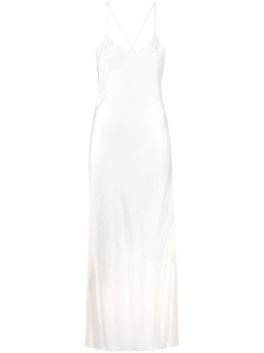 White Satin Slip Dress