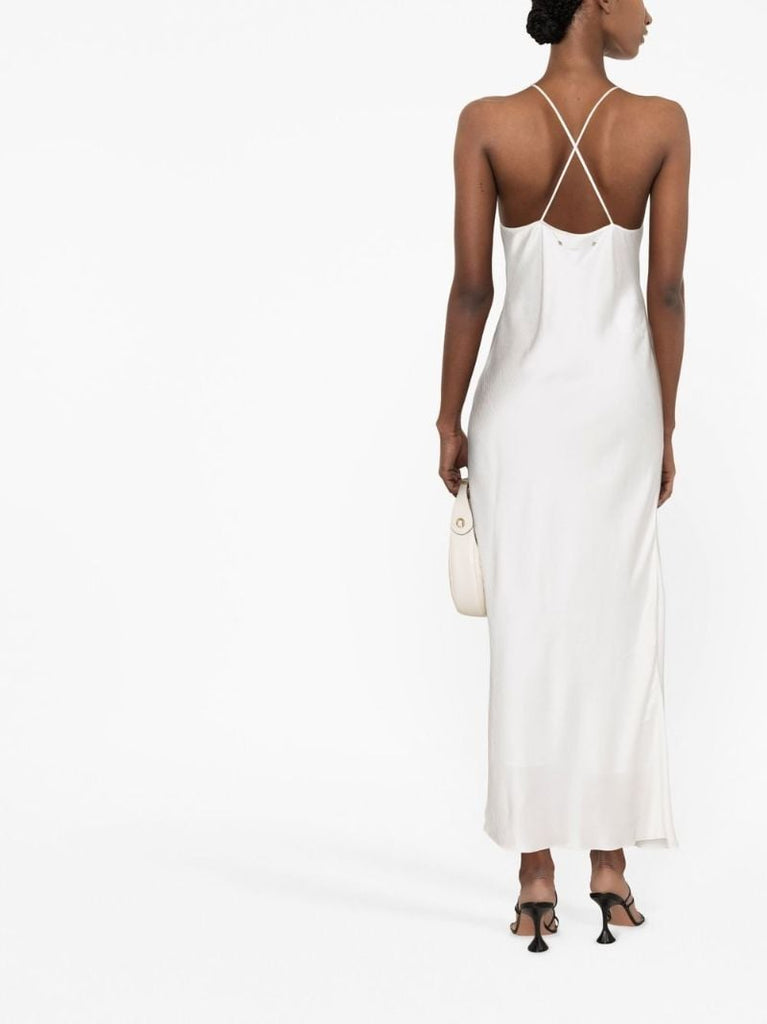 White Satin Slip Dress