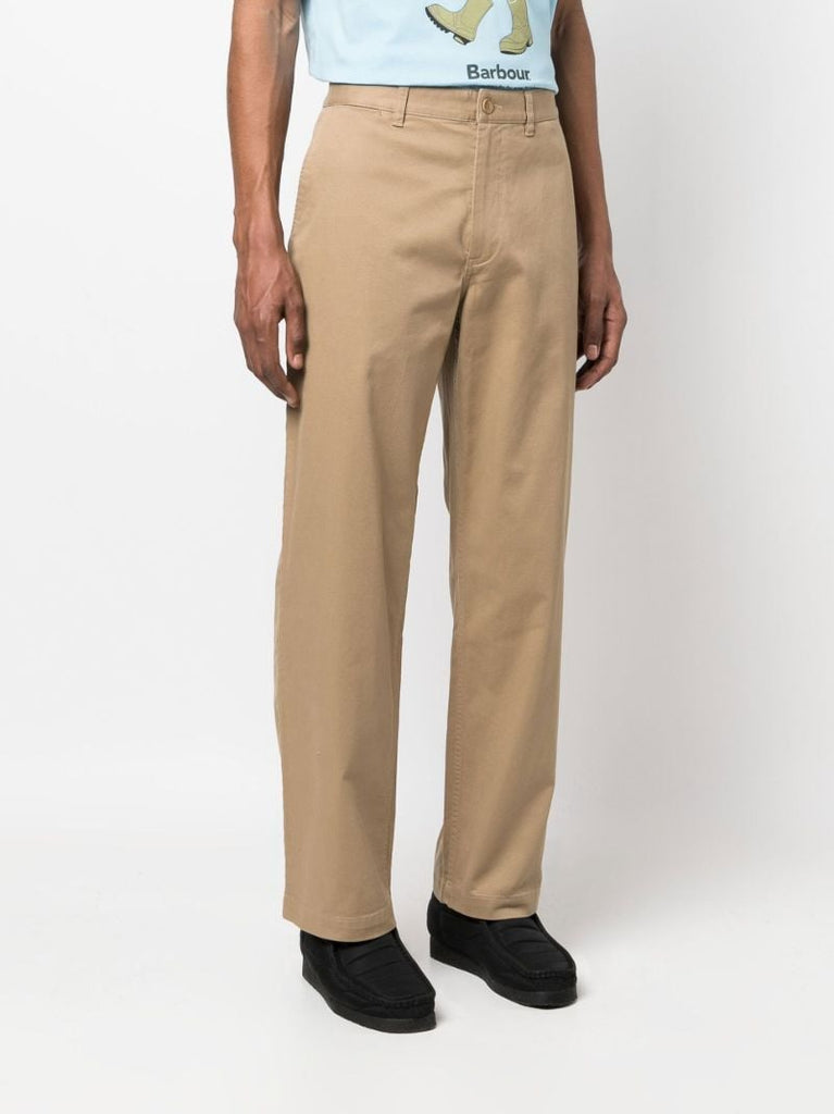 Beige Stefan Straight-leg Trousers