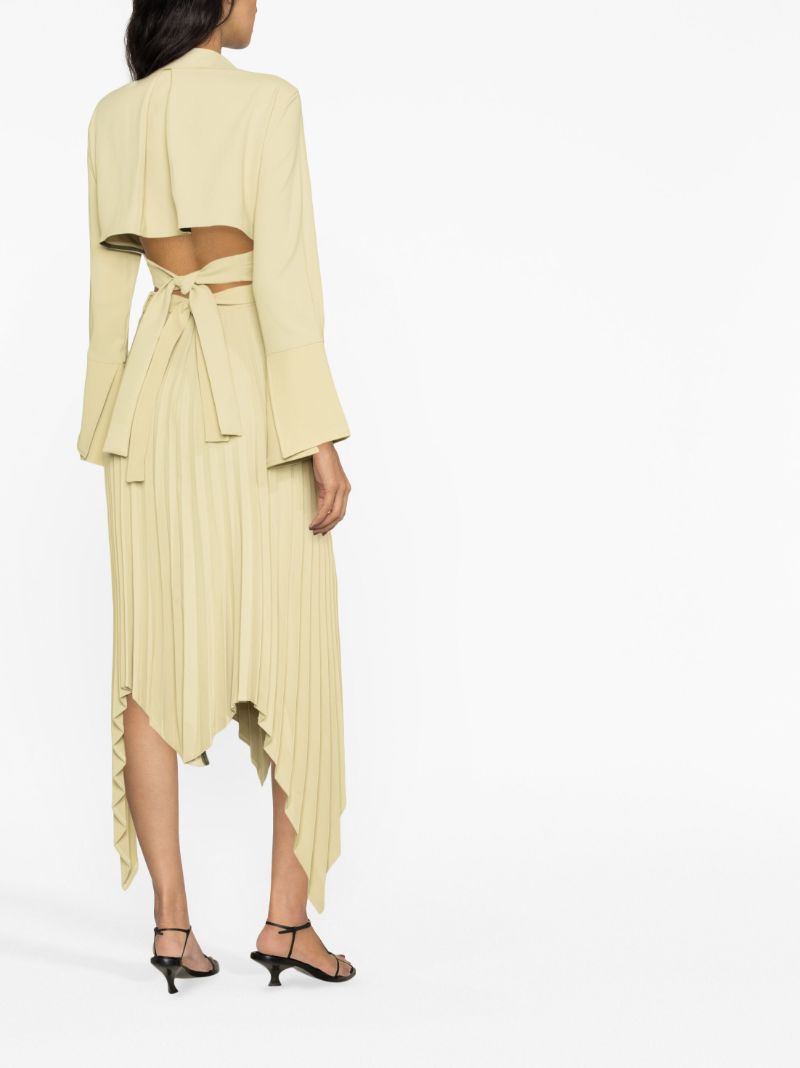 Green Cropped Wrap Top