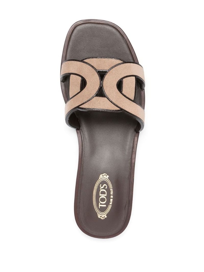 Neutral Suede Flat Sandals