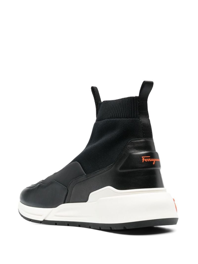 Black Gancini High Top Sock Sneakers