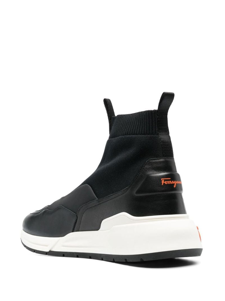 Black Gancini High Top Sock Sneakers