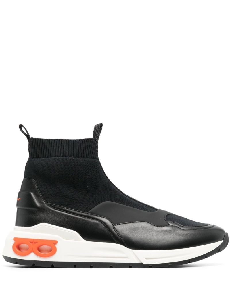 Black Gancini High Top Sock Sneakers