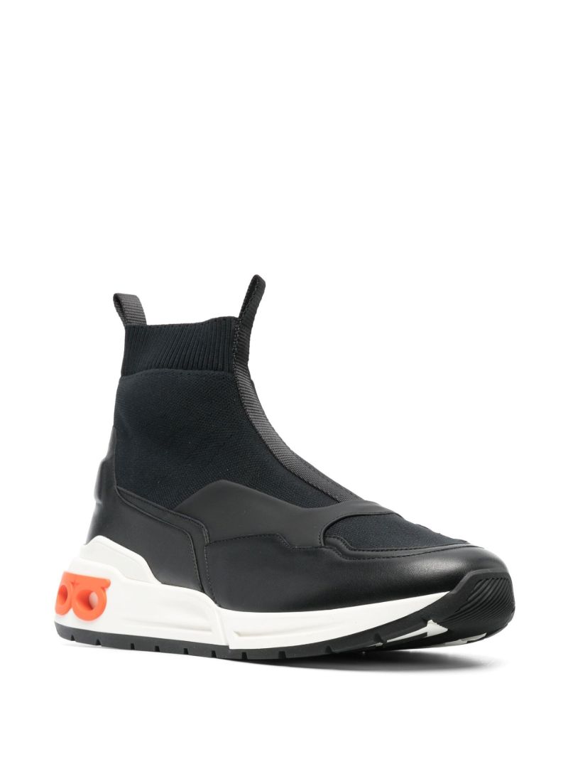 Black Gancini High Top Sock Sneakers