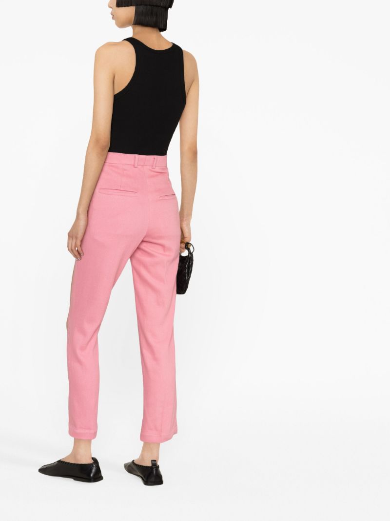 Pink Straight-leg Trousers