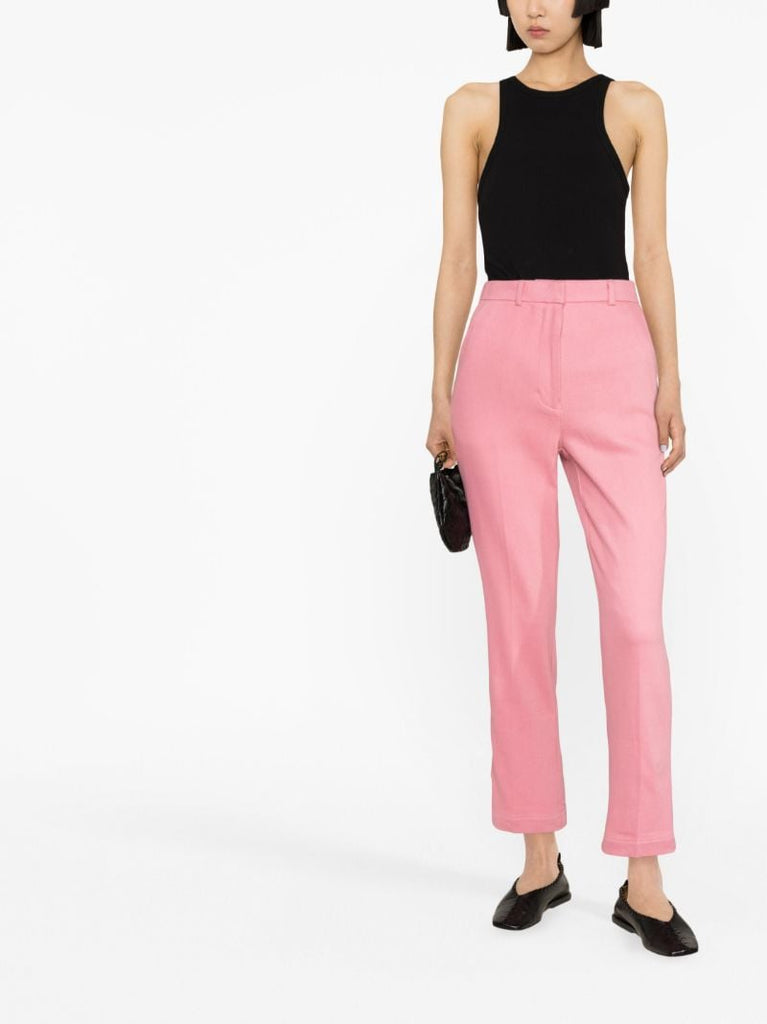 Pink Straight-leg Trousers