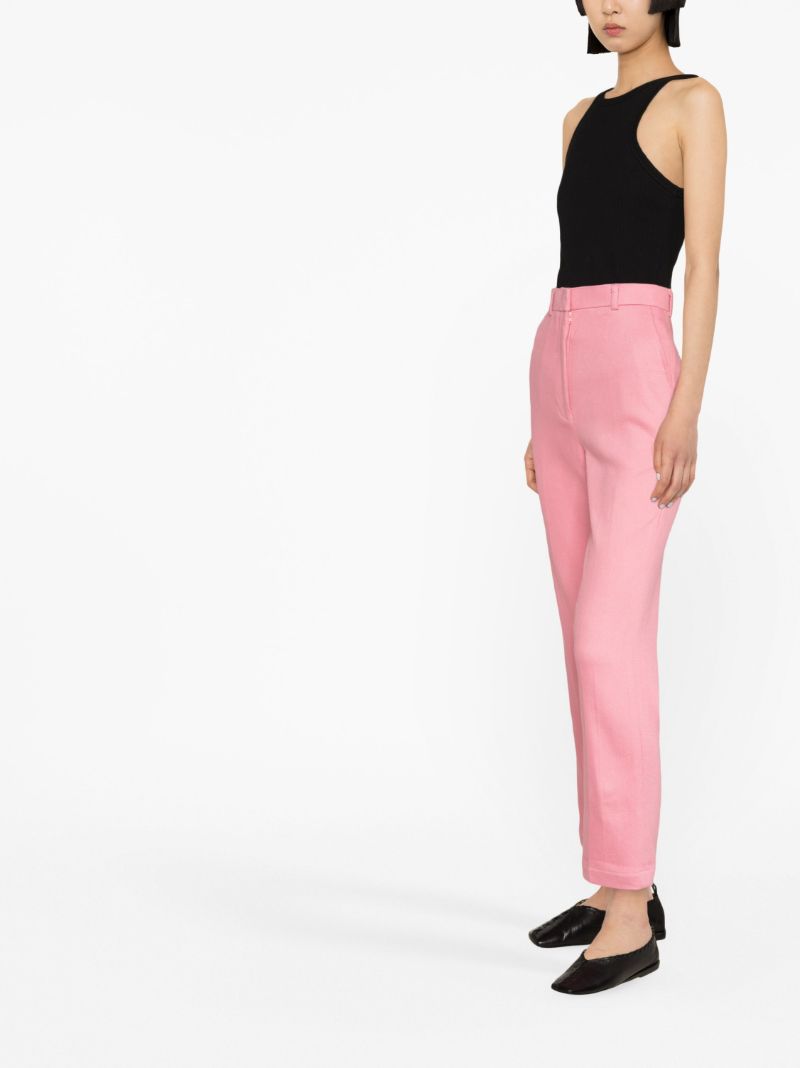 Pink Straight-leg Trousers
