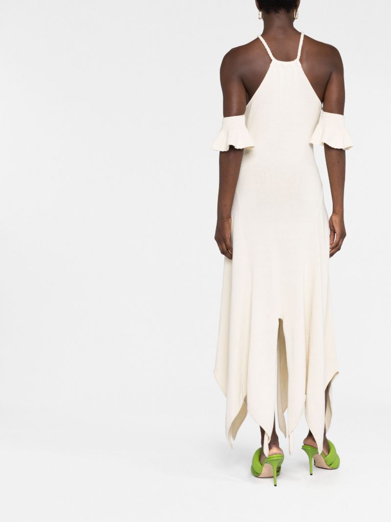 Neutral Knitted Midi Dress
