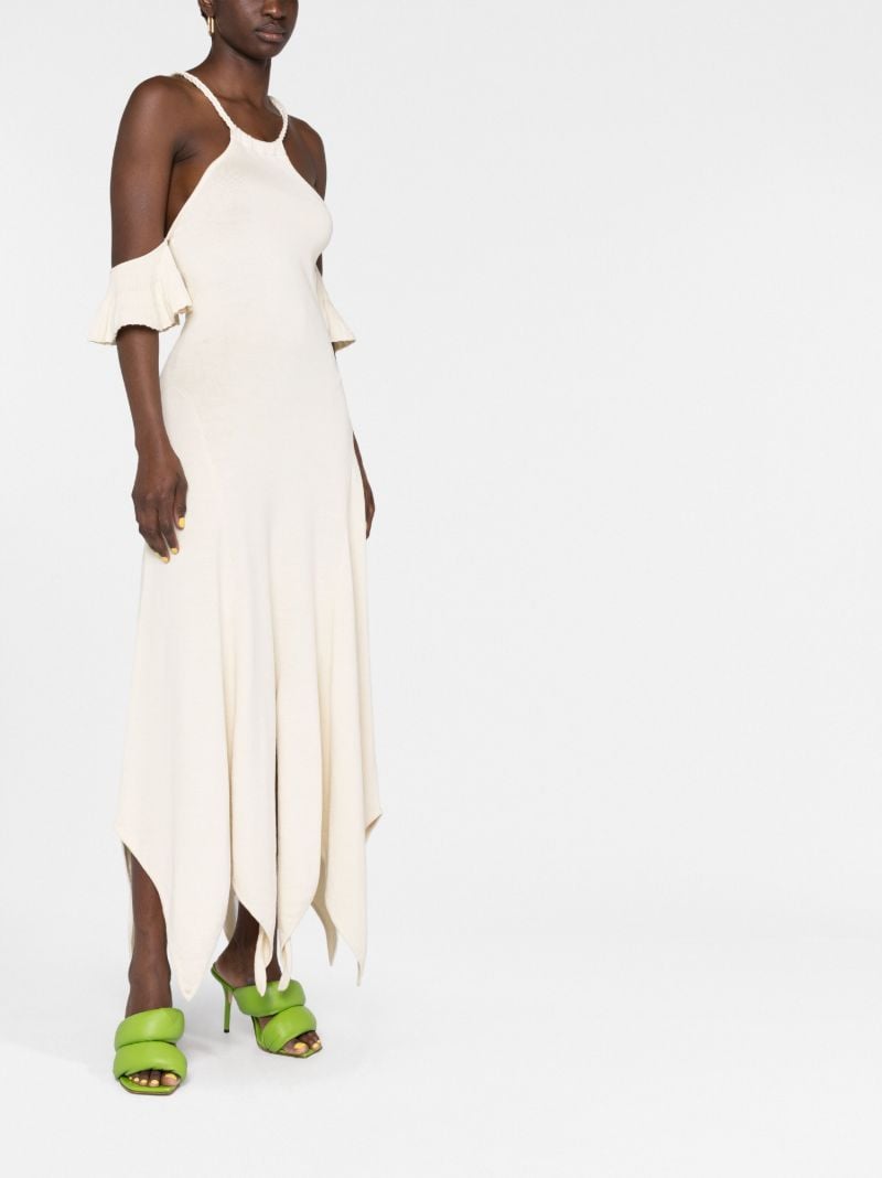 Neutral Knitted Midi Dress
