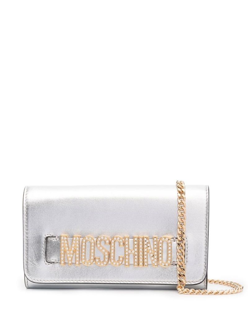 Silver Logo Plaque Shoulder Bag