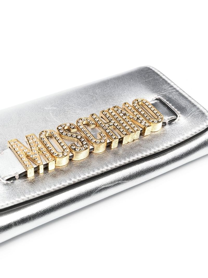 Silver Logo Plaque Shoulder Bag