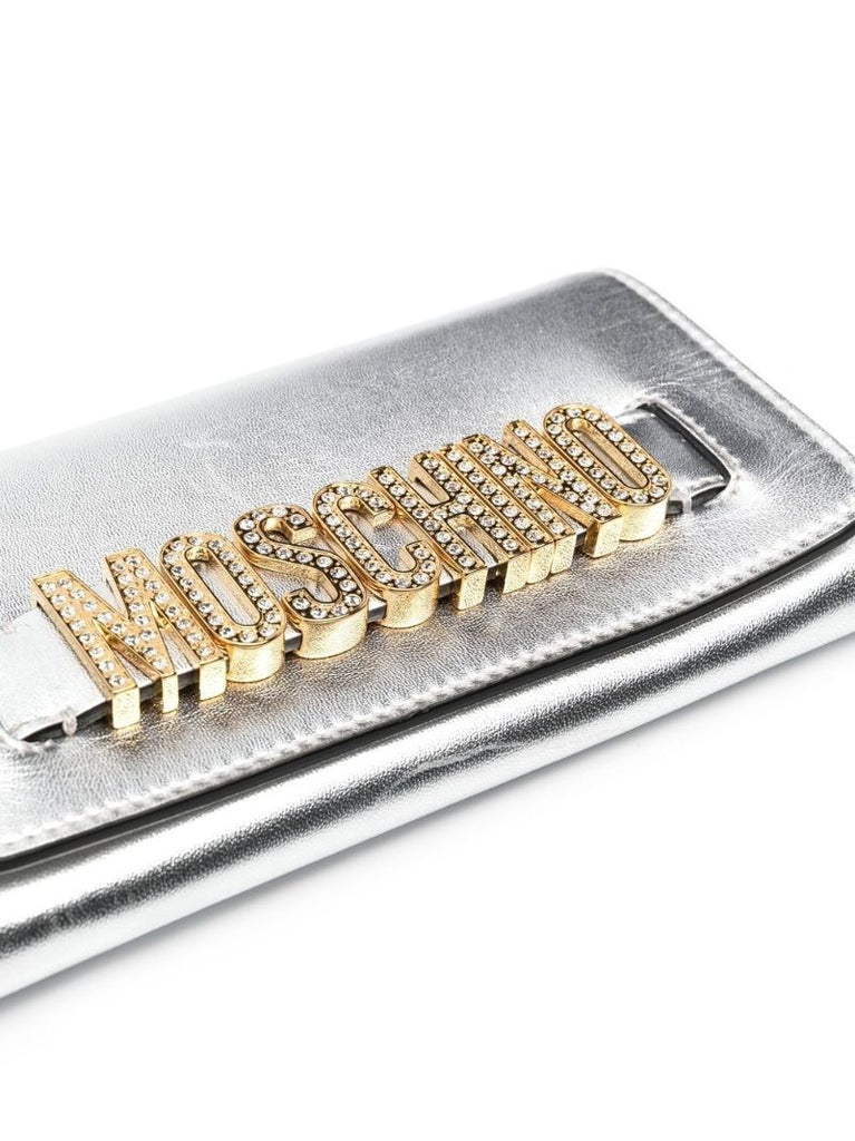 Silver Logo Plaque Shoulder Bag